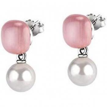 Pendientes de Mujer Morellato GEMMA - Pendientes en acero inoxidable, diseño elegante y moderno, con detalles de cristal, cierre de presión, ideales para ocasiones especiales y uso diario