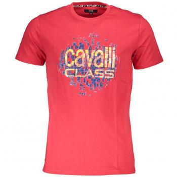 Cavalli Class Red Cotton T-Shirt - XXL