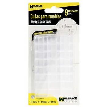 WOLFPACK LINEA PROFESIONAL 5322010 Cuñas Calza Muebles Ajustable/Recortable Transparente