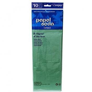 Makro Paper CT10-DGR - Papel de seda, bolsa de 10 hojas, color verde oscuro