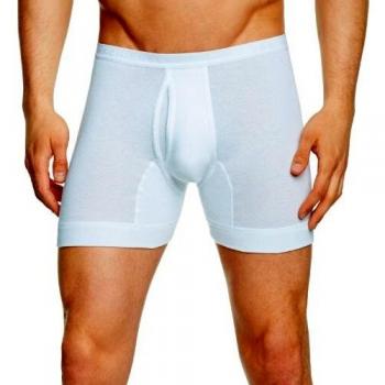 Calzoncillo boxer corto blanco Feinripp con abertura para hombre - Original Classics 5