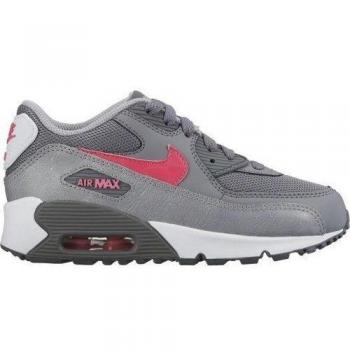 Nike Air Max 90 Mesh (PS), Zapatillas de Deporte Para Niñas, Gris / Rosa / Gris / Blanco (Cl Grey / Hypr Pnk-Wlf Gry-White), 29 1/2 EU