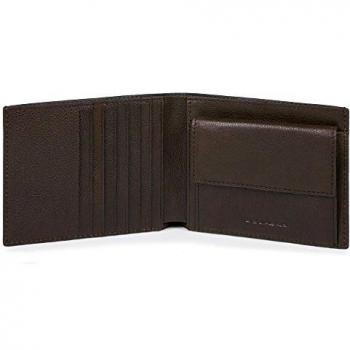 Piquadro Black Square Monedero, 0.58 Liters, Marrón