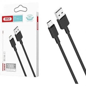 Cable NB156 Silicona USB a Micro USB / 2.4A / 1M / Negro XO