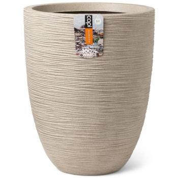 Jarrón Gables Elegant Low Waste Rib 34x46 cm Beige Terraza