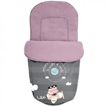 Baby Star 25494 - Saco para silla universal, color rosa y gris