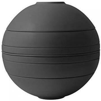 Villeroy & Boch - Set de Bowls La Boule Black Iconic con Figura Decorativa y Vajilla