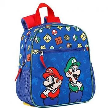 SUPERMARIO T328-922, Mochila Unisex Niños, Azul/rojo, Talla Única