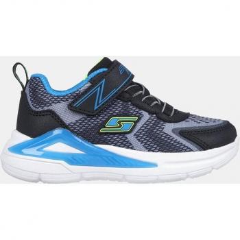 Zapatillas Skechers S Lights para bebé niño tipo running bajas con luces, modelo Tri-Namics en gris y negro
