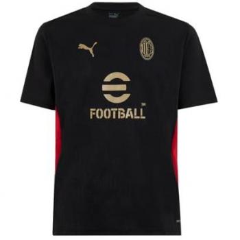 PUMA AC Milan Short Sleeve Training Shirt - Black/Red - Adult Size 2XL
