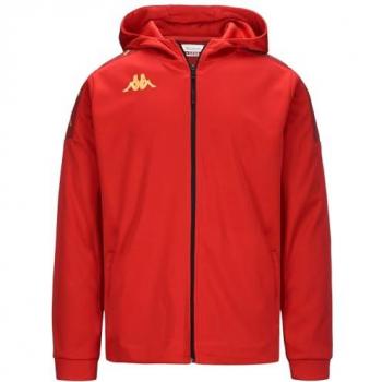 Sudadera con Cremallera Kappa Grevolo para Niños, Color Rojo y Dahlia