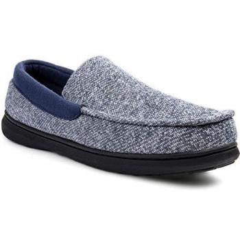 RockDove Men's Moc Slipper with SILVADUR Anti-Odor Fabric, Size 7 UK Men, Navy