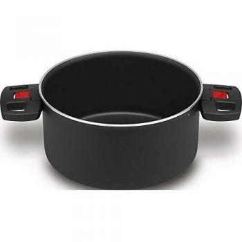 BALLARINI Click+Cook-Olla de 24 cm, Altura 120 mm, Compuesto, Negro, 20 cm