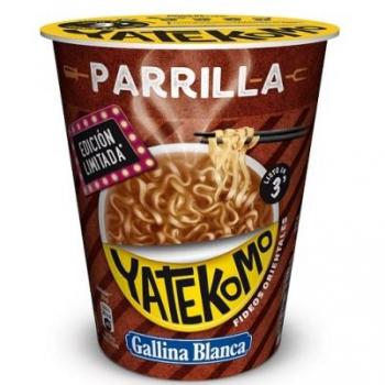 Yatekomo Fideos Orientales Instantáneos Sabor Parrilla, Vaso 59.5g