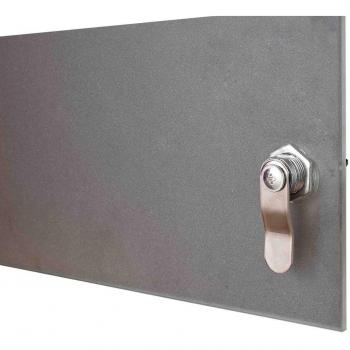 Botiquín de Primeros Auxilios Homcom con Cerradura, 3 Niveles, Acero Rojo y Puerta de Vidrio Esmerilado, 27 x 57 x 12 cm