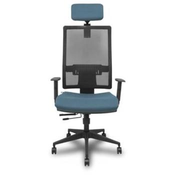 Silla Gaming P&C CR65GCR con brazos, ruedas engomadas de 65mm y cabecero regulable en gris oscuro