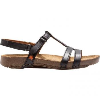 Art Sandalias para Mujer 0946 I Breathe Grass Waxed Black de Piel con Autocierre