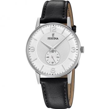 Reloj Festina Retro F20566/2 para Hombre con Correa de Piel Negra