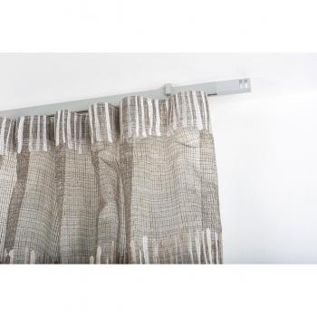 InCasa Barra para Cortina 32 x 12 mm, 180 cm. de Longitud, en Aluminio Cepillado – Completo