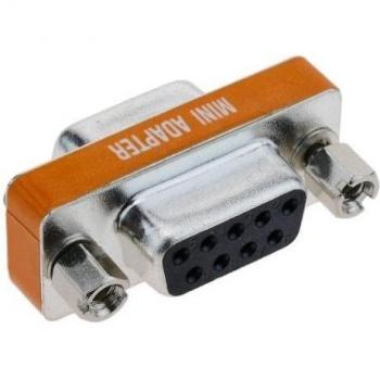 Adaptador Doble Conector DB9 Hembra/Hembra