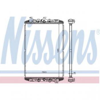Radiador de refrigeración del motor NISSENS 614170