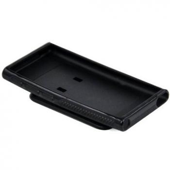 Funda Protectora de Gel TPU Negra con Clip para Apple iPod Nano 7ª Generación