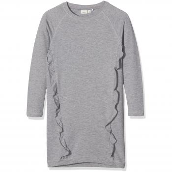 NAME IT Nitkalise Unb Light Swe Dress F Nmt, Chaqueta Punto para Niñas, Gris