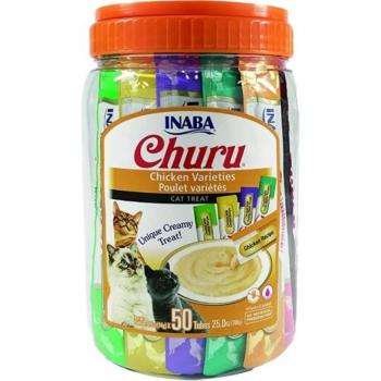 Delicioso Snack para Gatos Churu Cat Variedades de Pollo en Sobres Individuales