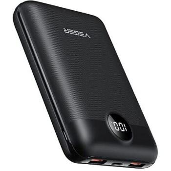 VEGER 20000mAh Batería Externa Power Bank USB C 20W PD 18W QC 3.0 Carga Rápida Cargador Portátil con Pantalla LCD Digital 3 Salidas y 2 Entradas para Smartphones, Tablets y más