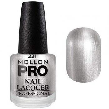 Esmalte de uñas Mollon Pro Hardening Nail Lacquer 221 Silver Shimmer 15 ml