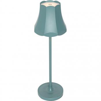 Lámpara de mesa retro azul mineral recargable IP44 - Granny LED integrada