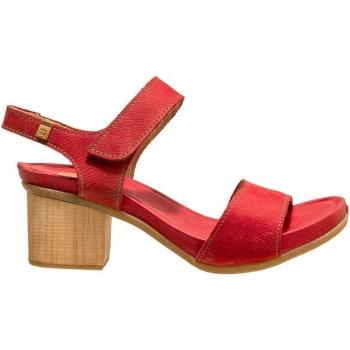 El Naturalista N5564 Deba Pleasant Tibet - Sandalias de tacón para mujer con autocierre en piel, color rojo Tibet