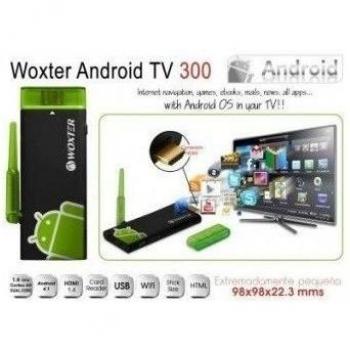 Woxter Android TV Stick 300 - Dispositivo con doble procesador y lector de tarjetas micro SD