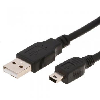 Cable USB 2.0 A a Mini-B de 2 m Negro Helos