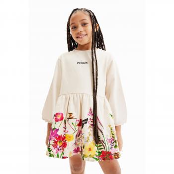 Vestido Lorena de Algodón para Niña con Flores, Manga Larga, Casual - Desigual 2024