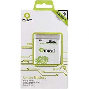 Muvit MUBAT0034 - Batería de litio 1400 mAh para bq Aquaris 4
