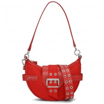 Ganni Women's Bucky Small Nylon Crossbody Bag in Red | Size UNI | A6135