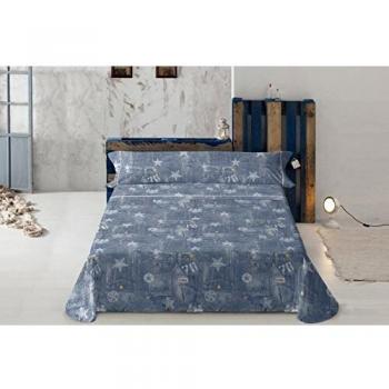 Gale Hayman Style Lois Juego Sábanas para Cama, Algodón-Poliéster, Azul, Super King, 200x180x3 cm