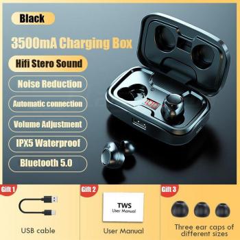 Auriculares Inalámbricos Bluetooth 5.0 con Control Táctil, Estéreo HD, Impermeables y Estuche de Carga de 3500mAh