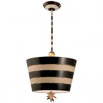 Lámpara colgante Southbeach, negra y dorada, diseño moderno, material metálico, acabado negro y dorado, compatible con bombillas E27