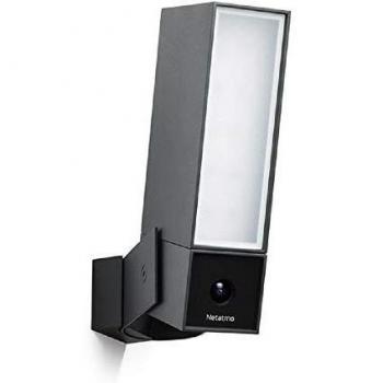 Cámara de Vigilancia WiFi Inteligente para Exterior Netatmo con Luz Integrada, Sensor de Movimiento y Visión Nocturna sin Abonamientos