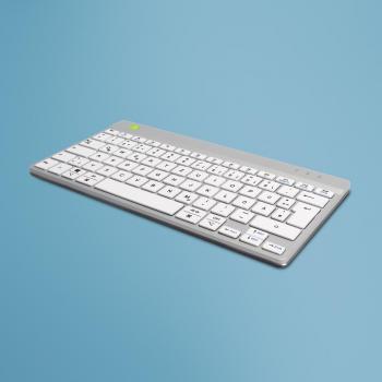 R-Go Compact Break ergonomische Tastatur, QWERTZ (DE), bluetooth, weiß