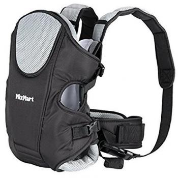 MixMart 3-in-1 Elástico Mochila Portabebé de Ergonómico Diseño para Niños menos de 18 meses Con Babero Niño