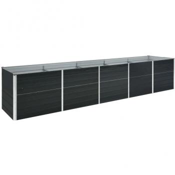 vidaXL Garden Raised Bed Galvanised Steel 400x80x45 cm Anthracite