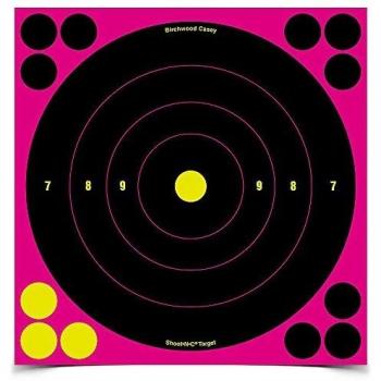 BIRCHWOOD CASEY Unisex's Shoot-N-C 8 Pink Bull's-Eye 6 Targets, Multi, 8 inch