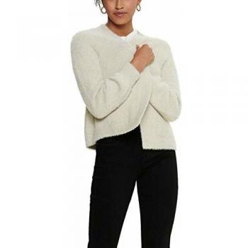 Only Women's Bisan Cardigan Light Grey in Size Large