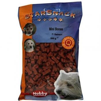 Golosinas para perros Nobby StarSnack Mini Huesitos de Salmón 200 g