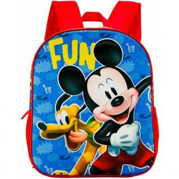 Mochila 3D Fun Mickey Disney 31cm - ¡Ideal para los fans de Mickey Mouse!