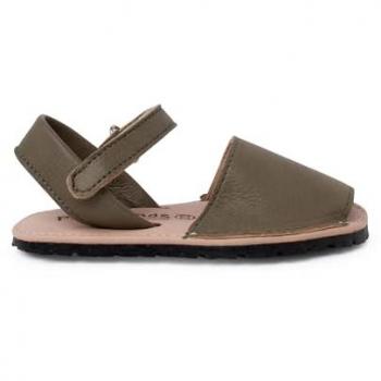 Menorquinas Blanditas para Niños con Suela Flexible - Pisamonas, Talla 22, Color Verde Oliva