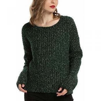 Woolen Bloom Sueter Mujer 2019 Jersey Elegante Jerseys Punto Gris Suelta y Cómoda Sudadera Jersey Oversize Mujer
